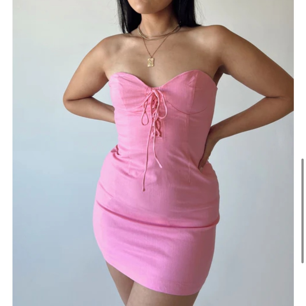Princess Polly Pink Strapless Bodycon Dress